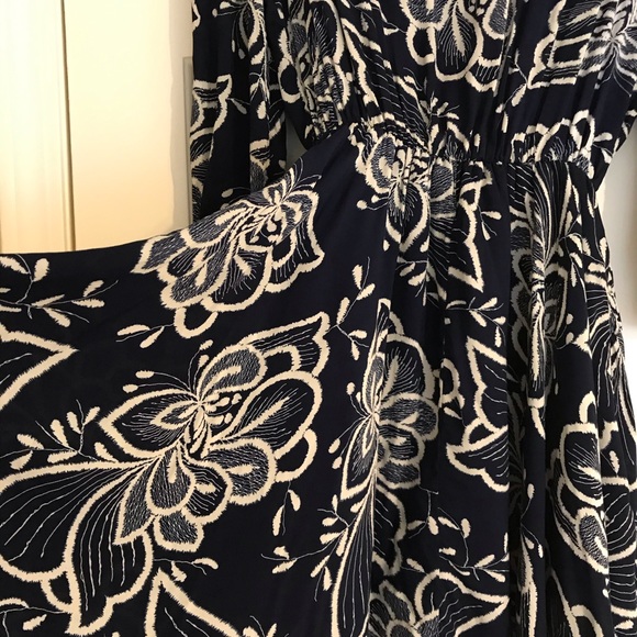 Navy Floral Dress by Kling - Picture 5 of 5